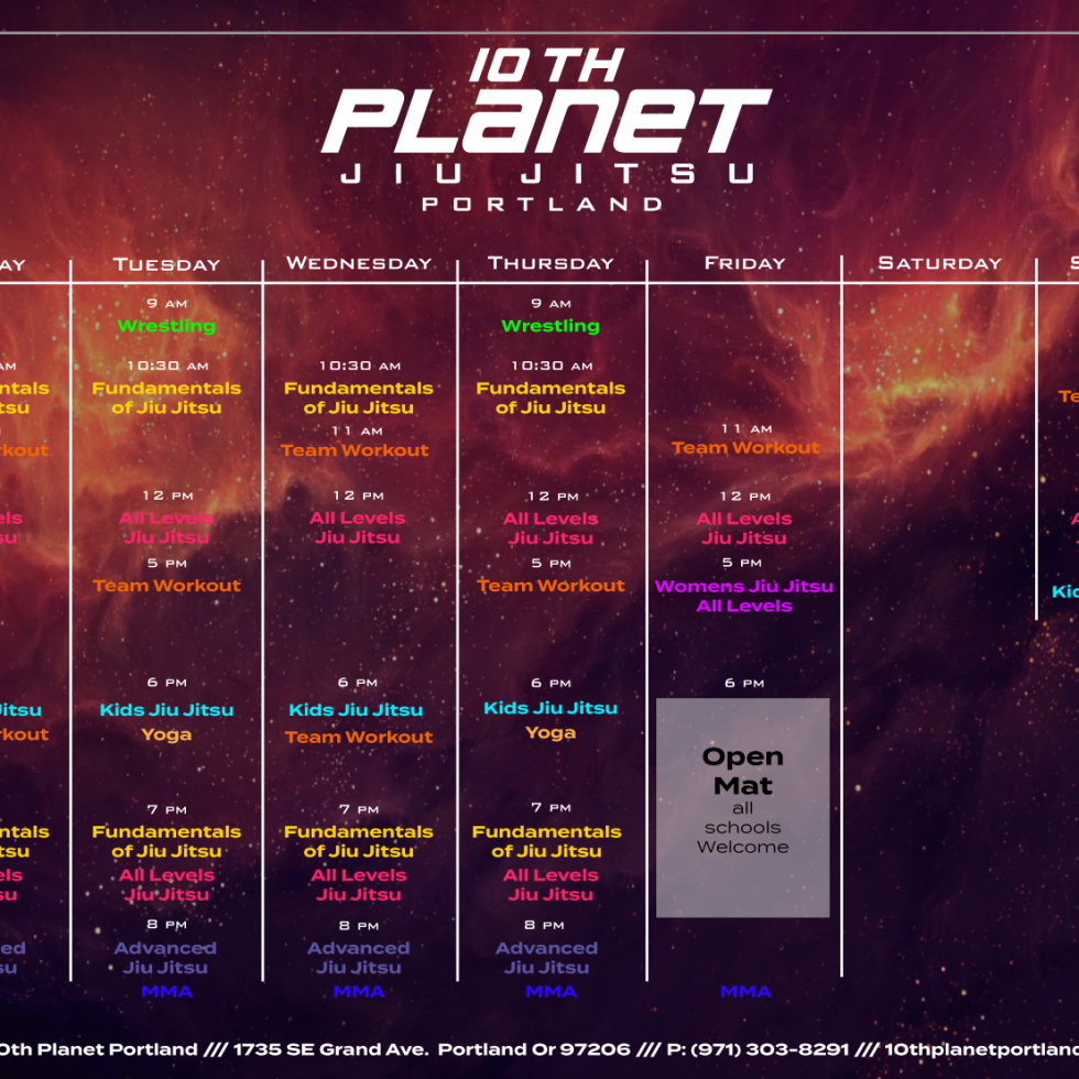 10th-Planet-Portland-Schedule